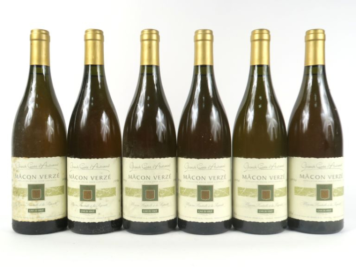 6 BOUTEILLES MACON VERZÉ CAVE DE VERZÉ - 1996