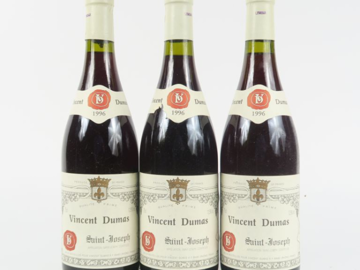 3 BOUTEILLES SAINT JOSEPH VINCENT DUMAS - 1996