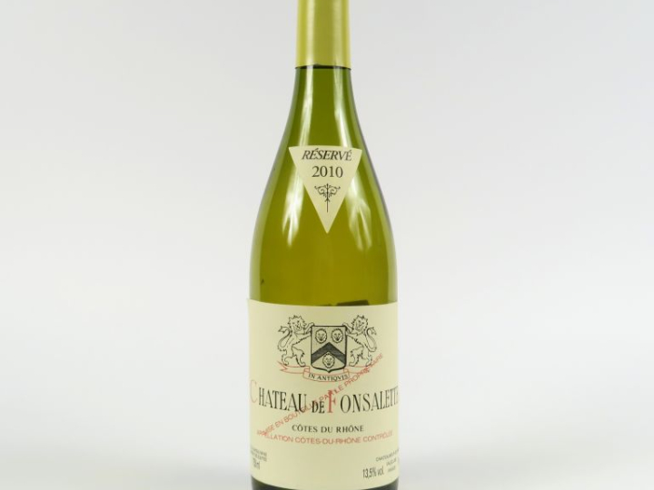 1 BOUTEILLE CHÂTEAU DE FONSALETTE BLANC CÔTES DU RHÔNE - 2010