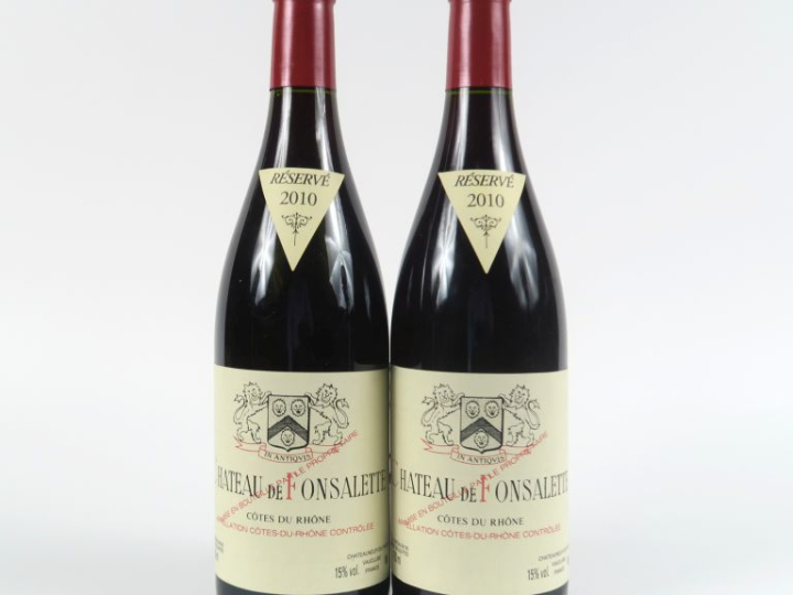 2 BOUTEILLES CHÂTEAU DE FONSALETTE CÔTES DU RHÔNE - 2010