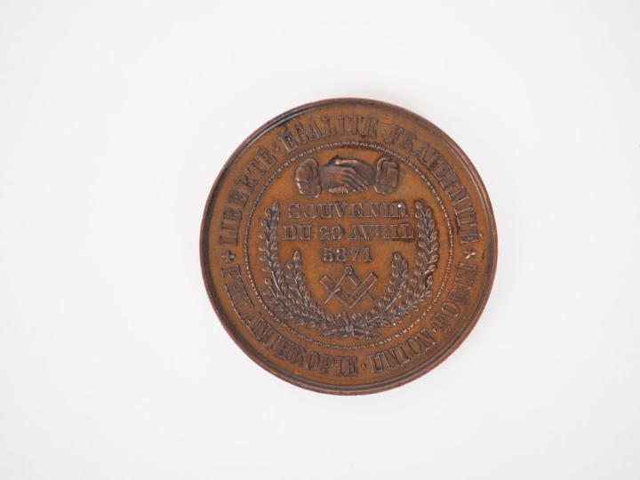 Médaille maçonnique, "gouvernement de défense national" souvenir du 29