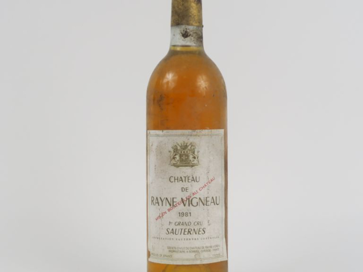 1 BOUTEILLE CHÂTEAU DE RAYNE VIGNEAU 1er CC SAUTERNES - 1981 - BG/BS