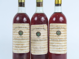 Vente aux enchères 3 BOUTEILLES DOMAINE ROUSTIT STE DU CROIX DU MONT : 1 de 1962 LB - 1 d
