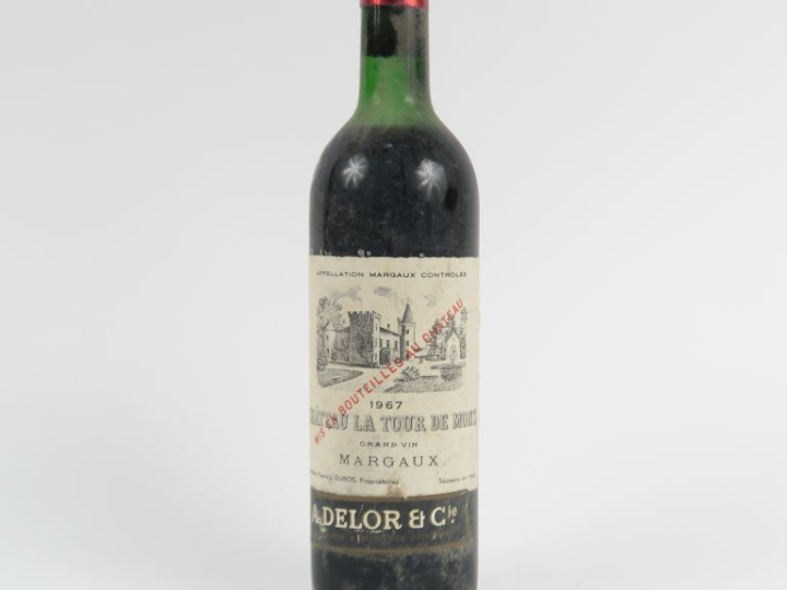 1 BOUTEILLE CHÂTEAU LA TOUR DE MONS MARGAUX - 1967 - HEP