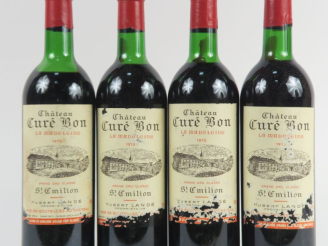 Vente aux enchères 4 BOUTEILLES CHÂTEAU CURÉ BON 'LA MADELEINE' GCC ST EMILION - 1975 - 3