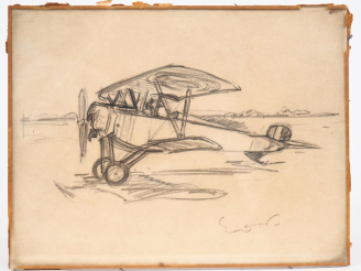 Vente aux enchères OTHON FRIEZ. "le bi plan" Dessin au crayon, signé en bas à droite. Dim