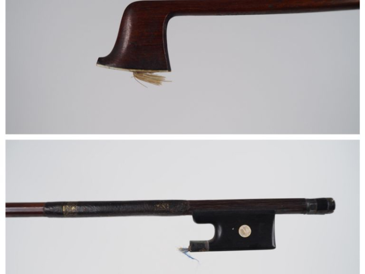 Archet 	de violon, école de Jean Joseph Martin, en pernambouc monté ar