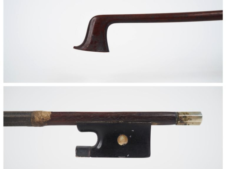 Archet	 de violon français en pernambouc monté argent 4/4 	(baguette c