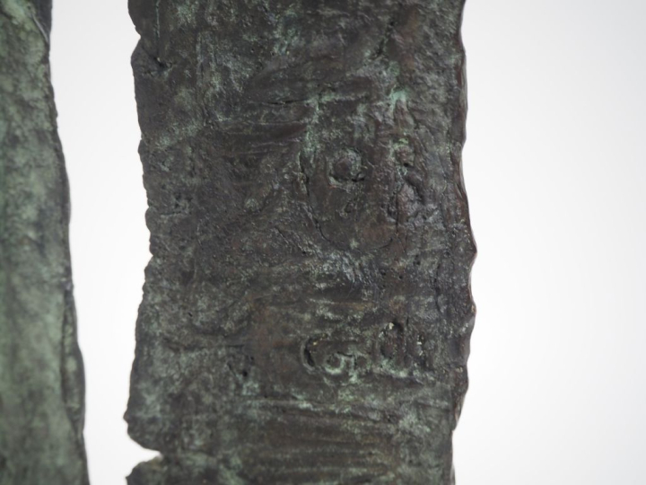 COULET Daniel. "Composition". Sculpture en bronze signée et datée. Dim
