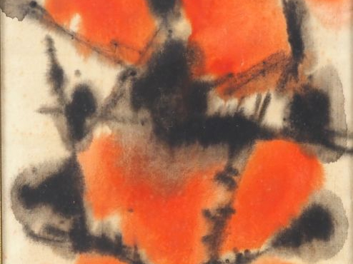 Richard GALL. "composition en couleur" Pastel, signé en bas à droite. 