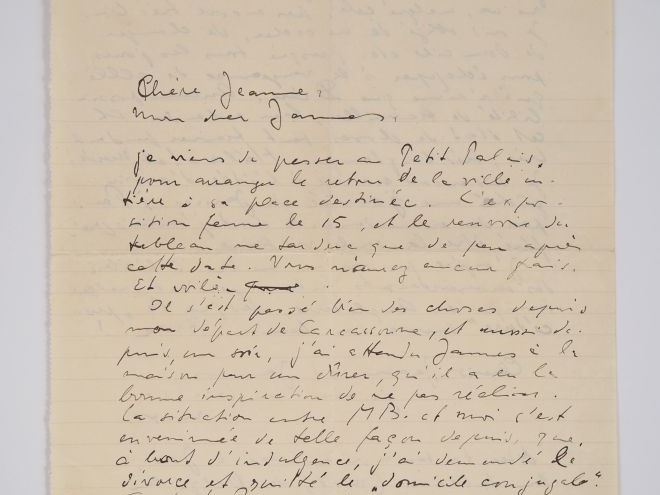 ERNST (M.). LETTRE AUTOGRAPHE signée adressée aux Ducellier. Deux page