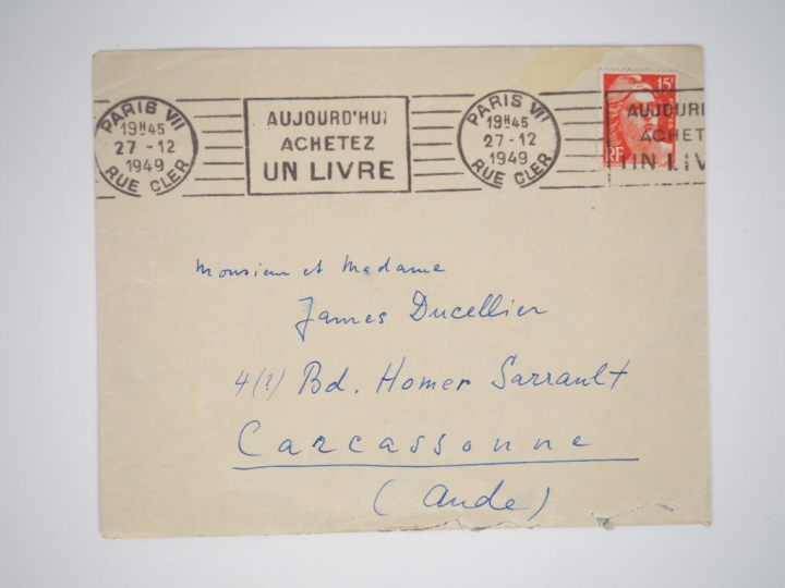 ERNST (M.). LETTRE AUTOGRAPHE signée adressée aux Ducellier. Une page 