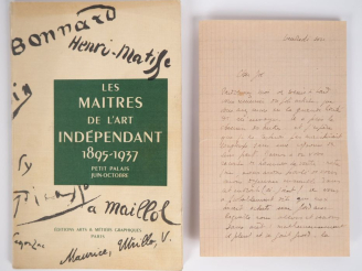 Vente aux enchères [ERNST]. AURENCHE (M.-B.). LETTRE AUTOGRAPHE adressée à Joë BOUSQUET. 