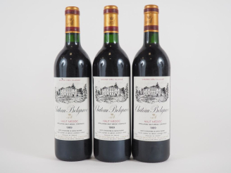 Vente aux enchères 3 BOUTEILLES CHÂTEAU BELGRAVE GCC HAUT MÉDOC - 1989