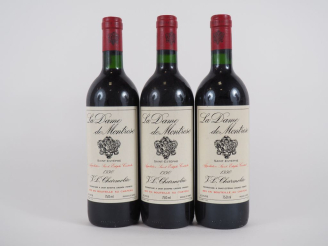 Vente aux enchères 3 BOUTEILLES LA DAME DE MONTROSE ST ESTÈPHE - 1990