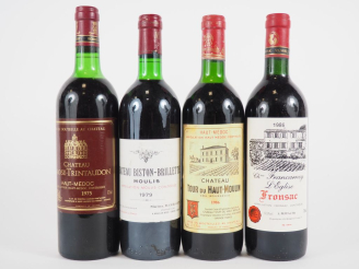 Vente aux enchères 4 BOUTEILLES : 1 CHÂTEAU LAROSE TRINTAUDON HAUT MÉDOC 1975 HEP - 1 CHÂ