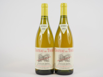Vente aux enchères 2 BOUTEILLES CHÂTEAU DES TOURS 'GRANDE RÉSERVE' BLANC EMMANUEL REYNAUD