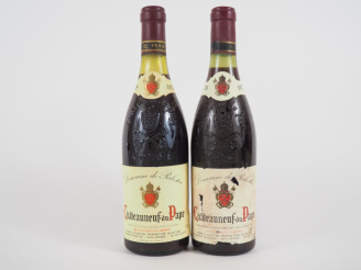 Vente aux enchères 2 BOUTEILLES CHÂTEAUNEUF DU PAPE DOMAINE DE PALESTOR - 1978 - 1 EA