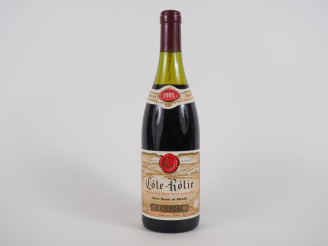 Vente aux enchères 1 BOUTEILLE CÔTE RÔTIE 'BRUNE ET BLONDE' E. GUIGAL - 1985 - 4,5 CM