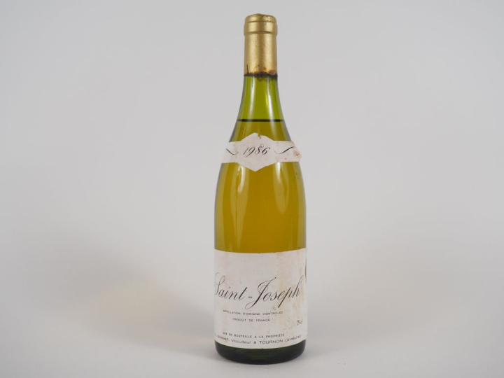 1 BOUTEILLE SAINT JOSEPH BLANC J.L. GRIPPAT - 1986 - 4 CM