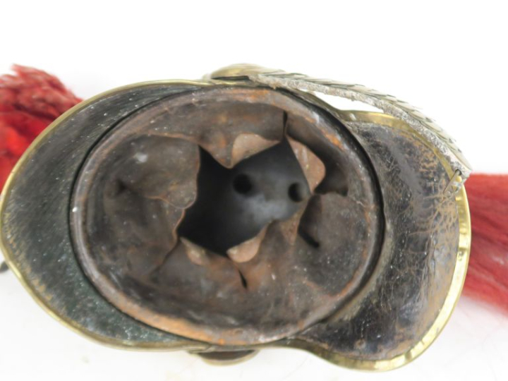 Casque modèle 1874 de trompette de 7e cuirassiers.  Bombe en fer, matr