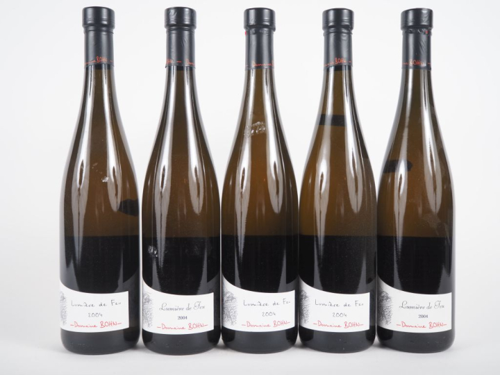 5 BOUTEILLES ALSACE 'LUMIÈRE DE FEU' VENDANGES MANUELLES DOMAIN BOHN -
