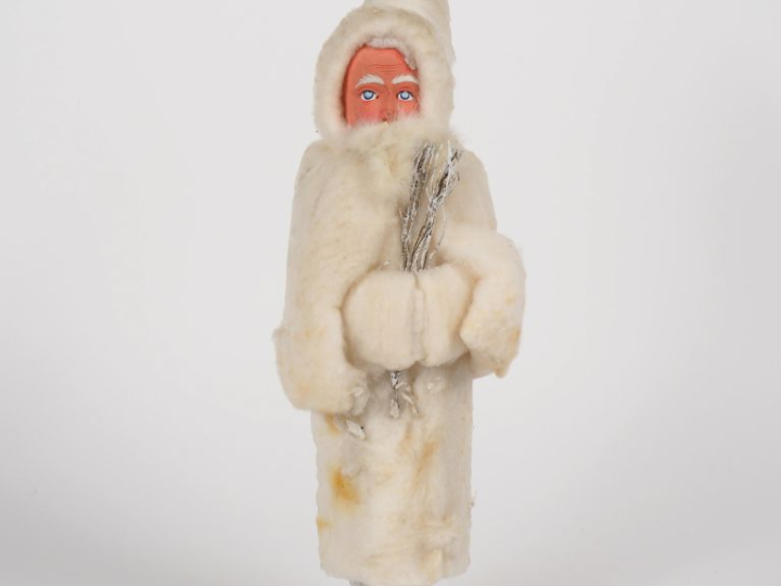 Père Noël en carton cuit des années 1920 boite à bonbon très bel état 