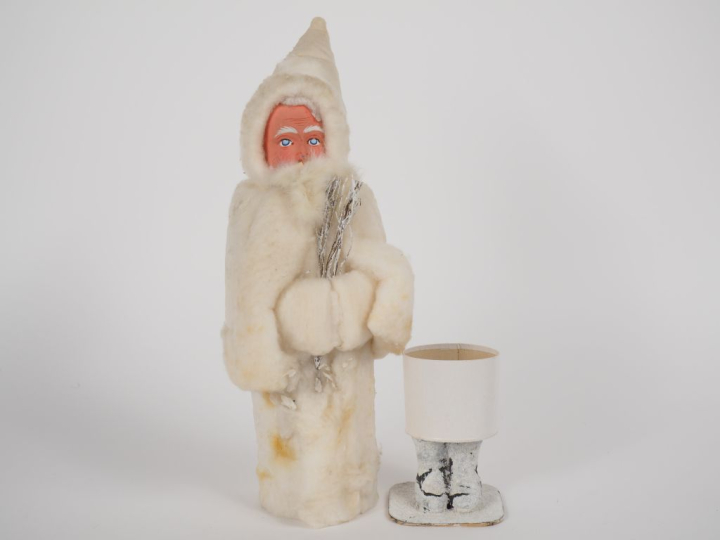 Père Noël en carton cuit des années 1920 boite à bonbon très bel état 