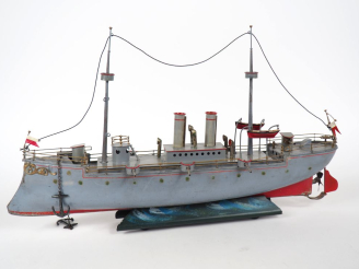 Vente aux enchères Belle canonnière des frères BING circa 1900 sans moteur et partielleme