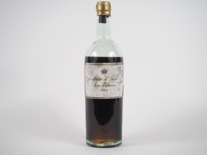 1 BOUTEILLE CHÂTEAU D'YQUEM 1er CCS SAUTERNES - 1913 - VIDANGE/EA/BOUC