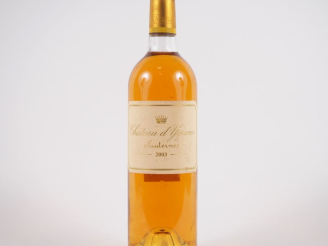 Vente aux enchères 1 BOUTEILLE CHÂTEAU D'YQUEM 1er CCS SAUTERNES - 2003 - BG