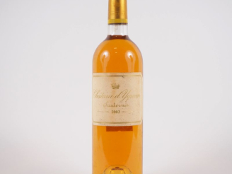 Vente aux enchères 1 BOUTEILLE CHÂTEAU D'YQUEM 1er CCS SAUTERNES - 2003 - BG/ETLT