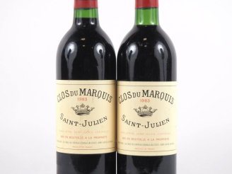 Vente aux enchères 2 BOUTEILLES CLOS DU MARQUIS ST JULIEN - 1983 - BG