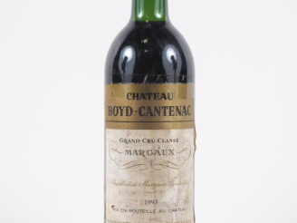 Vente aux enchères 1 BOUTEILLE CHÂTEAU BOYD CANTENAC GCC MARGAUX - 1993 - ES et SCOTCHÉE
