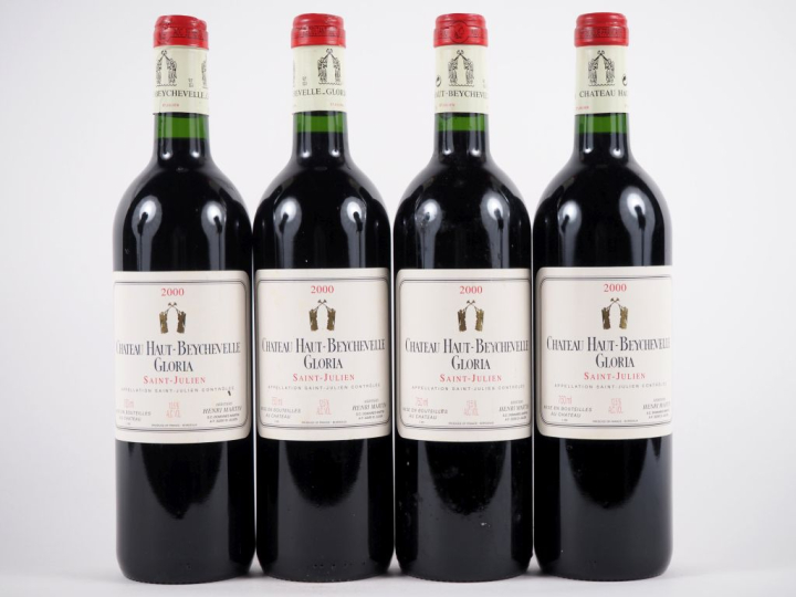 4 BOUTEILLES CHÂTEAU HAUT BEYCHEVELLE GLORIA ST JULIEN - 2000