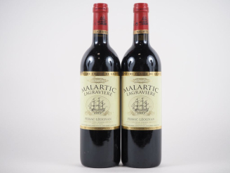 Vente aux enchères 2 BOUTEILLES CHÂTEAU MALARTIC LAGRAVIERE GCC GRAVES - 2003
