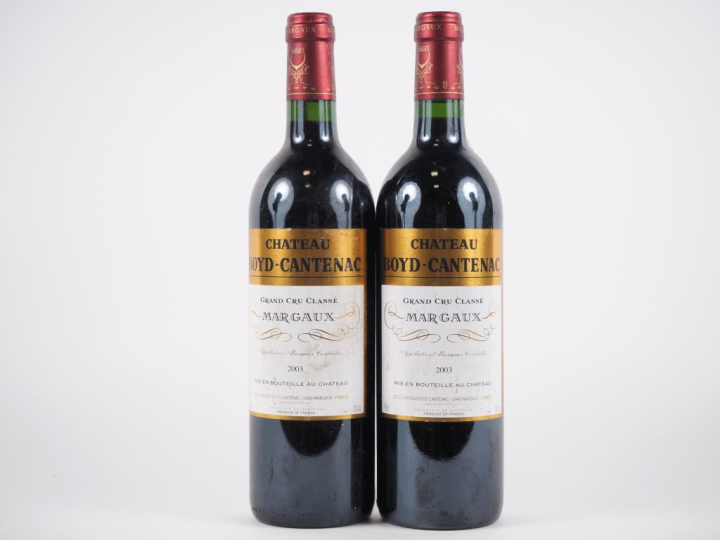 2 BOUTEILLES CHÂTEAU BOYD CANTENAC GCC MARGAUX - 2003