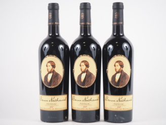Vente aux enchères 3 BOUTEILLES BARON NATHANAEL PHILIPPE de ROTHSCHILD PAUILLAC - 2017