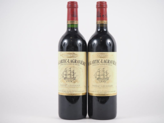 Vente aux enchères 2 BOUTEILLES CHÂTEAU MALARTIC LAGRAVIERE GCC GRAVES : 1 de 1998 - 1 de