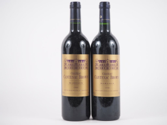 Vente aux enchères 2 BOUTEILLES CHÂTEAU CANTENAC BROWN GCC MARGAUX : 1 de 1998 - 1 de 199