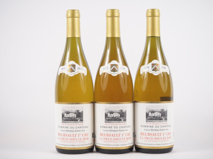 3 BOUTEILLES MEURSAULT 1er CRU 'LA PIÈCE SOUS LE BOIS' DOMAINE DU CHÂT