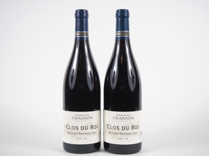 2 BOUTEILLES BEAUNE 1er CRU 'CLOS DU ROI' DOMAINE CHANSON - 2019 