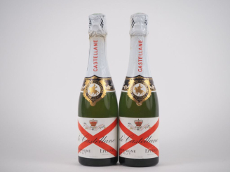 Vente aux enchères 2 DEMIES BOUTEILLES CHAMPAGNE de CASTELLANE