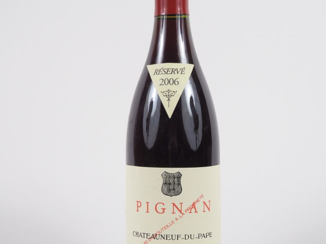 1 BOUTEILLE PIGNAN CHÂTEAUNEUF DU PAPE - 2006 - ETIQUETTE TRÈS LÉGER P