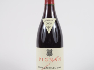 Vente aux enchères 1 BOUTEILLE PIGNAN CHÂTEAUNEUF DU PAPE - 2006 - ETIQUETTE TRÈS LÉGER P