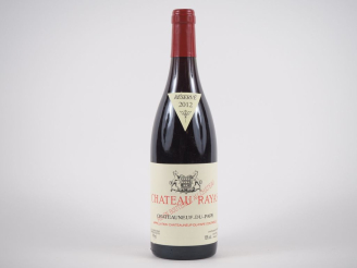 Vente aux enchères 1 BOUTEILLE CHÂTEAU RAYAS CHÂTEAUNEUF DU PAPE - 2012 - ETLA et TRÈS LÉ
