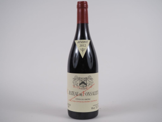 Vente aux enchères 1 BOUTEILLE CHÂTEAU DE FONSALETTE CÔTES DU RHÔNE - 2012 - ETIQUETTE TR