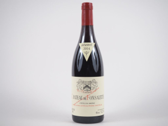 Vente aux enchères 1 BOUTEILLE CHÂTEAU DE FONSALETTE CÔTES DU RHÔNE - 2014 - ETIQUETTE TR