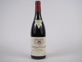 Vente aux enchères 1 BOUTEILLE CHÂTEAU DE FONSALETTE CÔTES DU RHÔNE - 2014 - ETIQUETTE TR