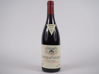 Vente aux enchères 1 BOUTEILLE CHÂTEAU DE FONSALETTE CÔTES DU RHÔNE - 2014 - ETIQUETTE TR